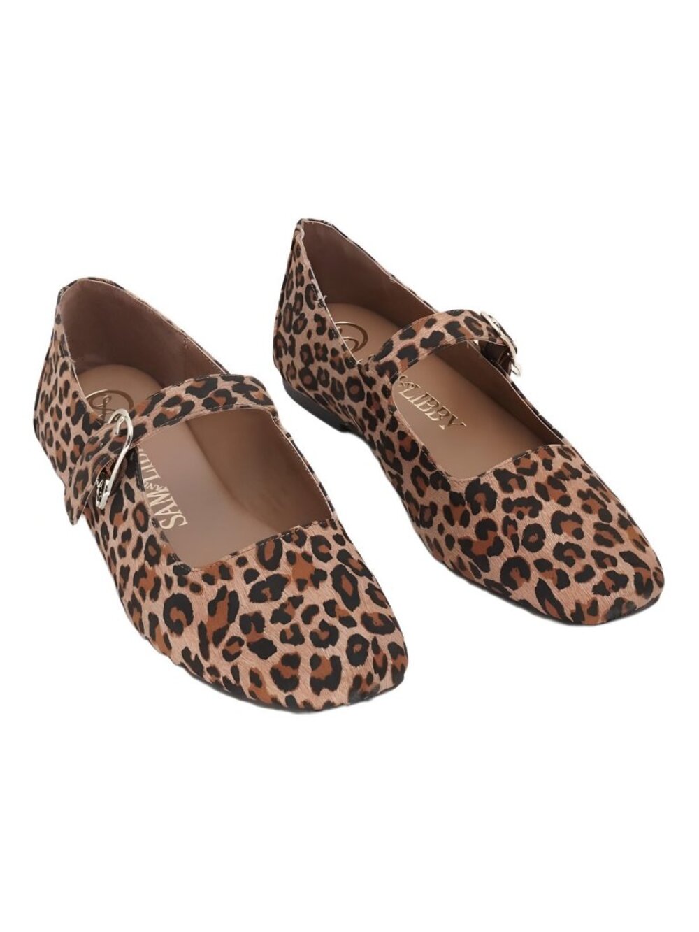Sam & Libby Fredi Mary Jane Leopard Flats US 8.5M EU 39